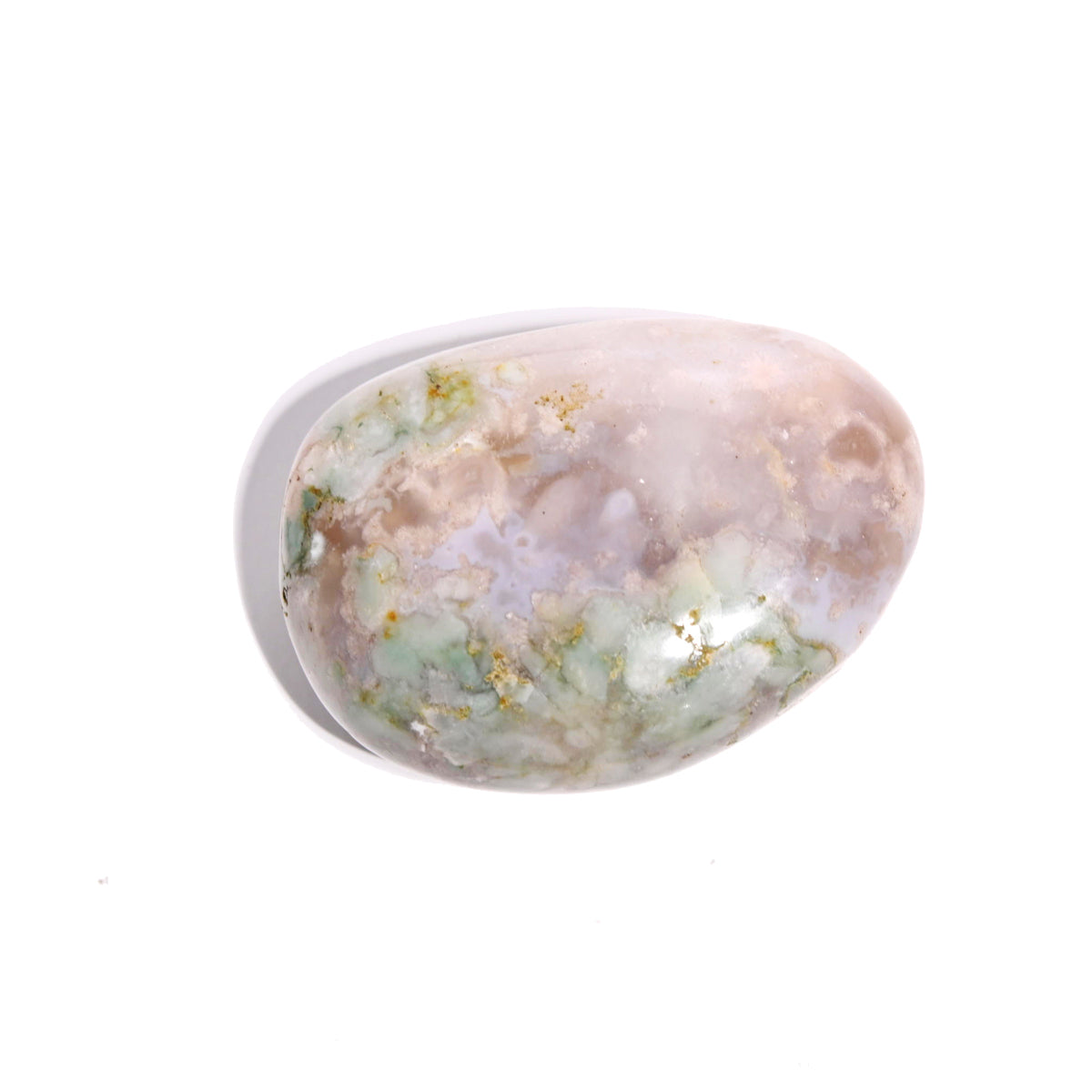 Healing Flower Agate Palm Stone for Meditation, Stress Relief & Energy Balancing - Perfect for Reiki, Yoga & Spiritual Practices
