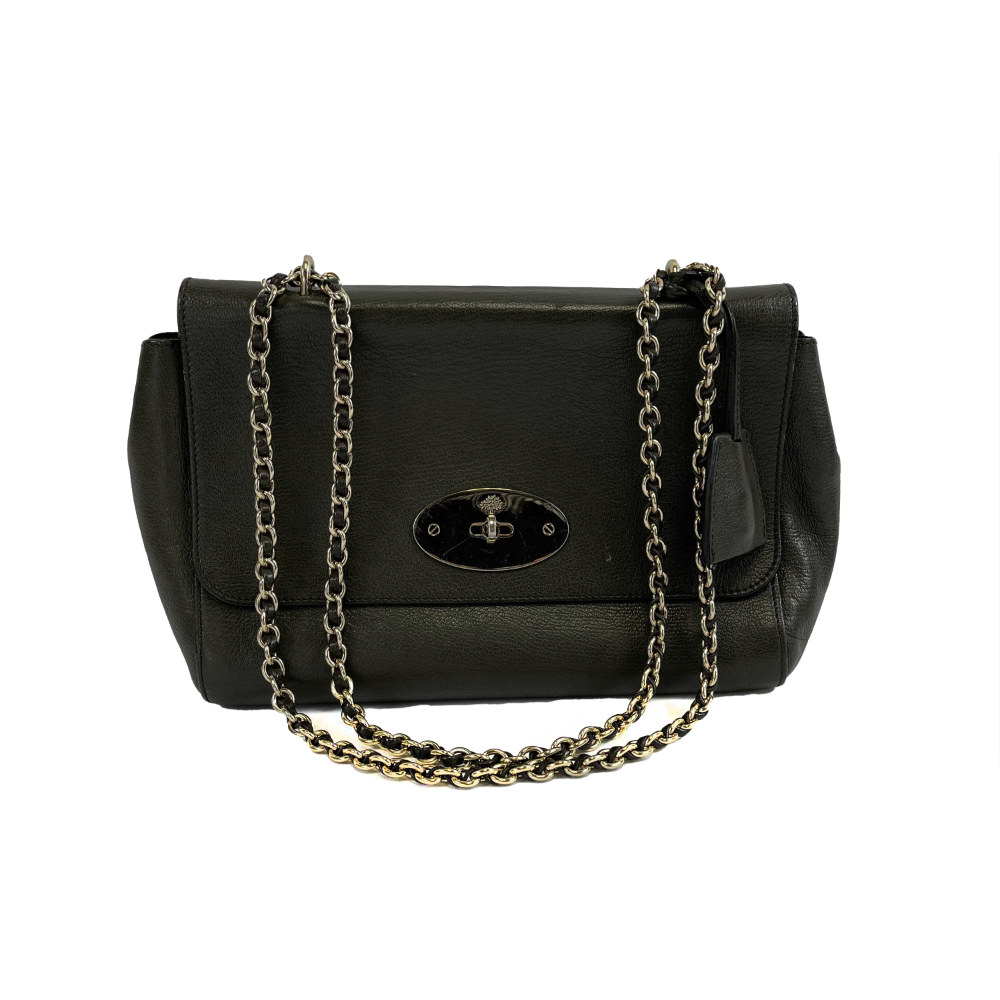 Mulberry Lily Medium Shoulder Bag in Olive Green - Premium Leather Handbag for Women, Perfect for Work, Travel & Everyday Use