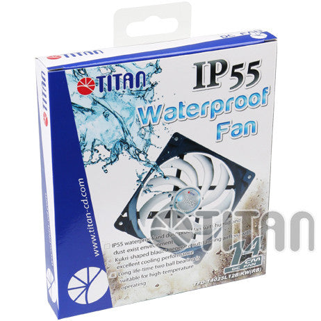 Titan IP55 140x140x25mm Waterproof Dustproof Cooling Fan TFD 14025H12B - Ideal for PC Cooling, Server Racks & Industrial Equipment