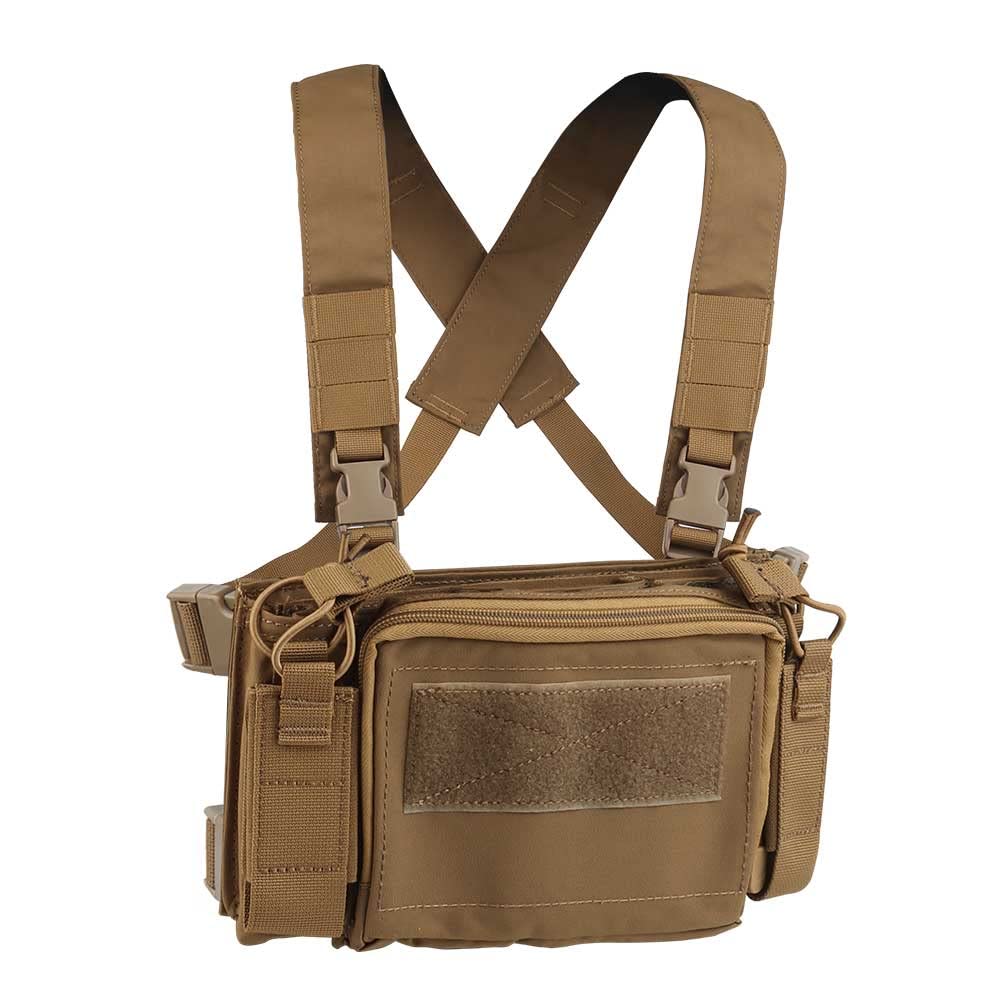 Tactical Camouflage Vest for Airsoft & Combat - 5.56 & 9mm Magazine Carrier Chest Rig - Military-Grade Ammo Pouch for Outdoor Training, Hunting & Airsoft Games