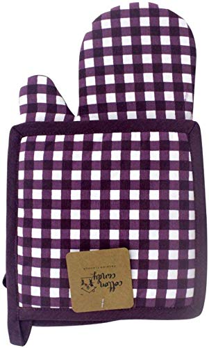 Premium Cotton Candy Oven Mitt & Pot Holder Set - 100% Cotton Heat Resistant Kitchen Accessories (8