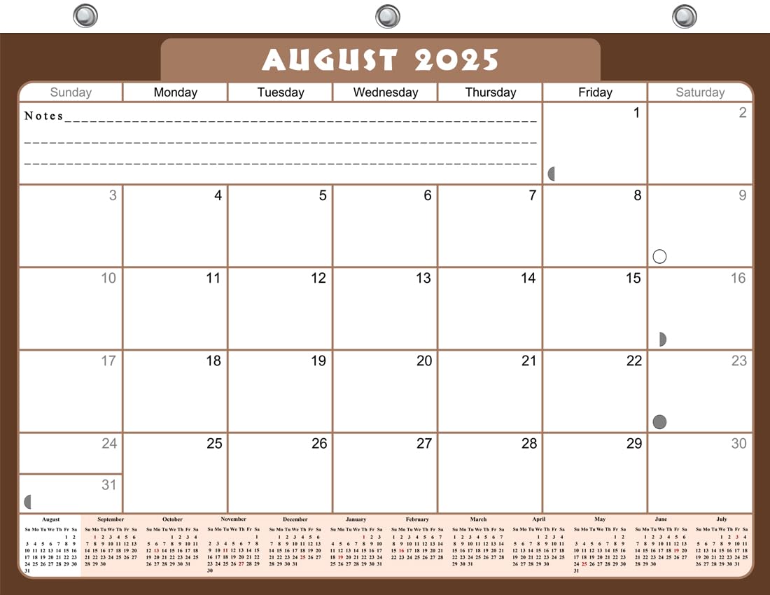 2025-2026 Student Academic Planner | 12-Month College Calendar for 3-Ring Binder, Desk & Wall | School & Office Supplies | USA Made (Edition #022) - Perfect for Class Scheduling, Homework Tracking & Time Management