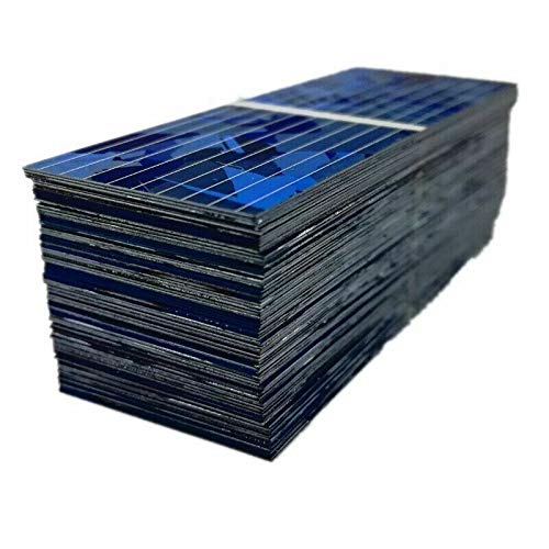 100PCS 0.5V 320mA Solar Cells for DIY Solar Panel Projects - 52x19mm Mini Solar Panels for Battery Charger, Science Experiments & Renewable Energy Education - Perfect for Home, School STEM Kits & Green Energy Learning