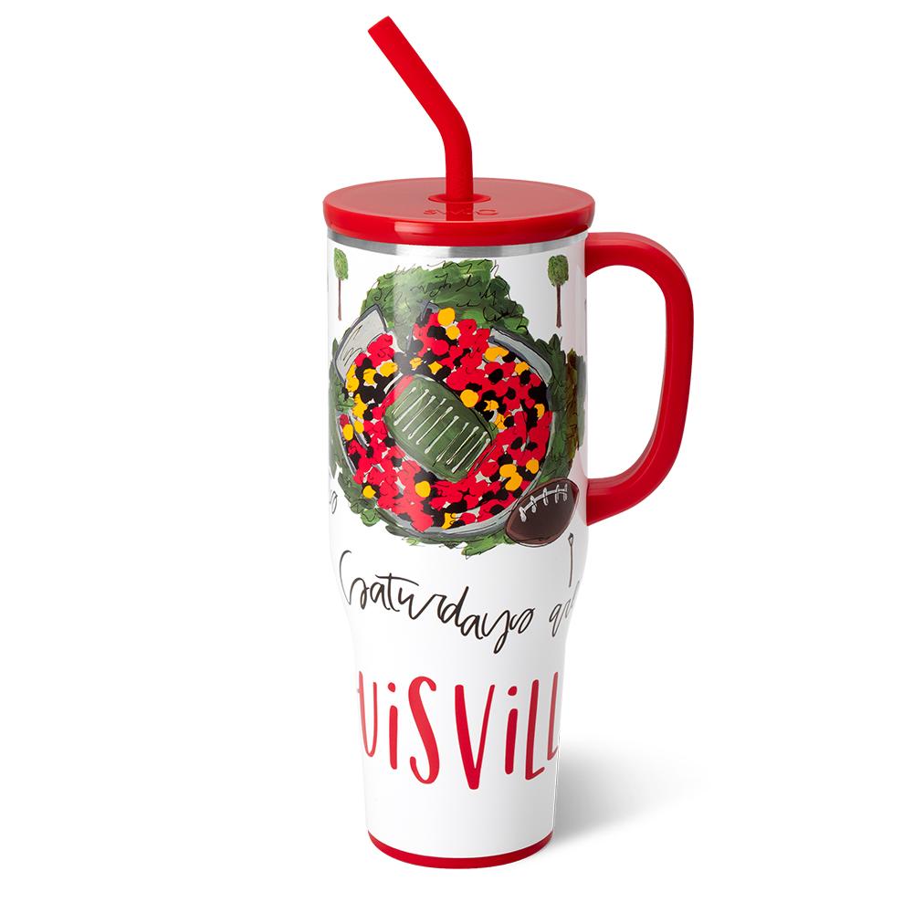 40oz Saturdays in Louisville Mega Mug - Large Insulated Tumbler for Coffee, Tea & Cold Drinks - Perfect for Home, Office & Outdoor Adventures