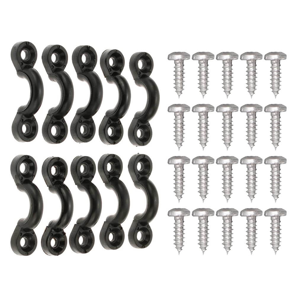 Kayak Tie Down Loops Kit - 10pcs Nylon Padeye with Stainless Screws for Canoe & Boat - Perfect for Deck Rigging & Water Sports