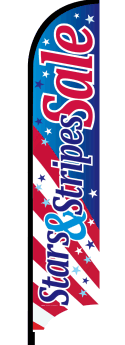 Stars & Stripes Feather Flag Banner - Durable Outdoor Advertising Flag for Sales & Events - Perfect for Patriotic Celebrations, Grand Openings & Promotions