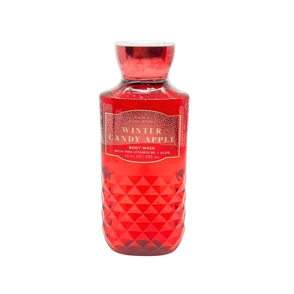 Bath & Body Works Winter Candy Apple 3-Piece Gift Set with Red Bow - Body Wash, Fragrance Mist & Body Cream - Full Size Holiday & Christmas Gifts for Women, Friends & Family - Perfect for Gifting, Self-Care & Home Fragrance