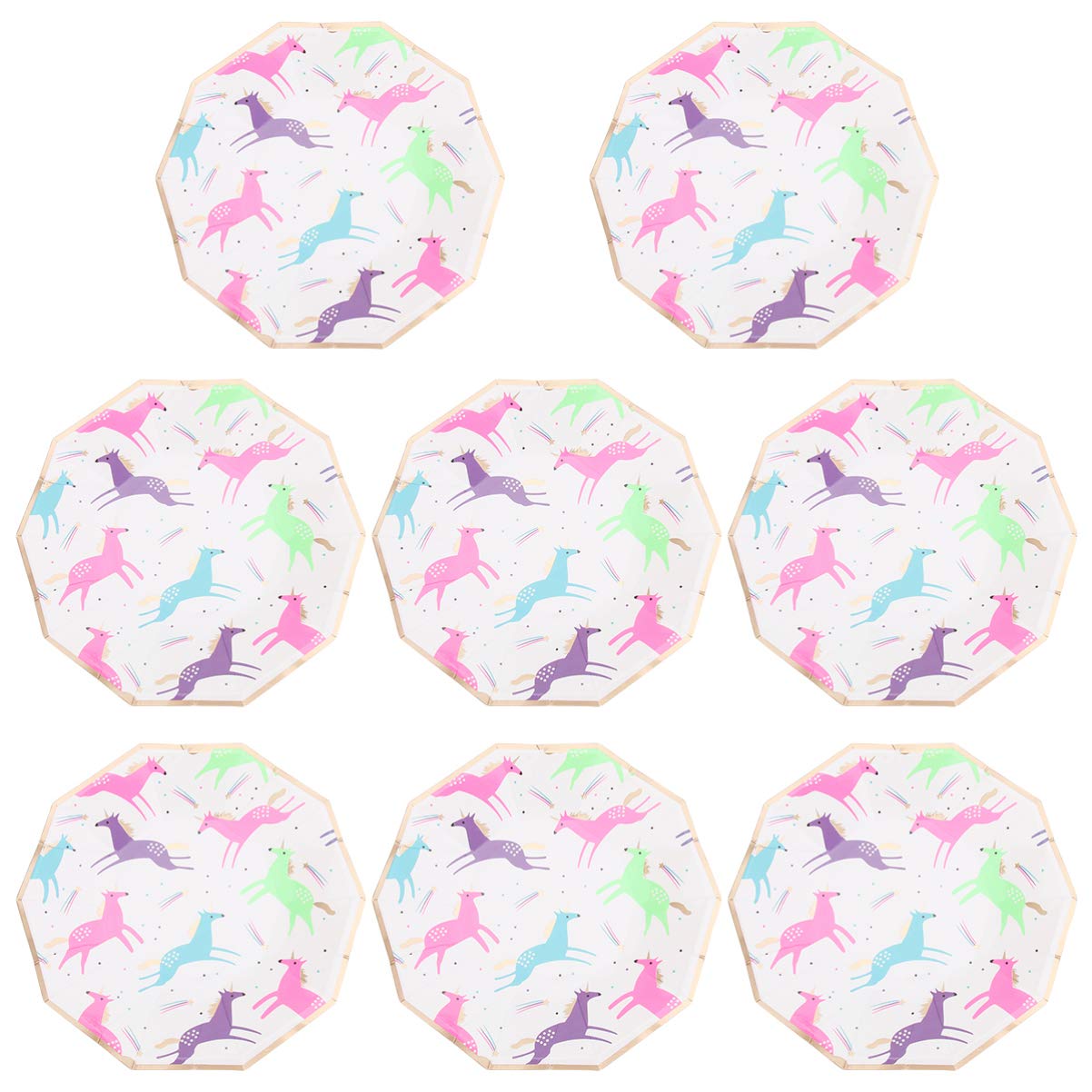 PRETYZOOM 8-Piece Christmas Paper Plates Set - Disposable Xmas Party Dinnerware for Desserts, Snacks & Holiday Meals - Perfect for Christmas Parties, Family Gatherings & Festive Celebrations