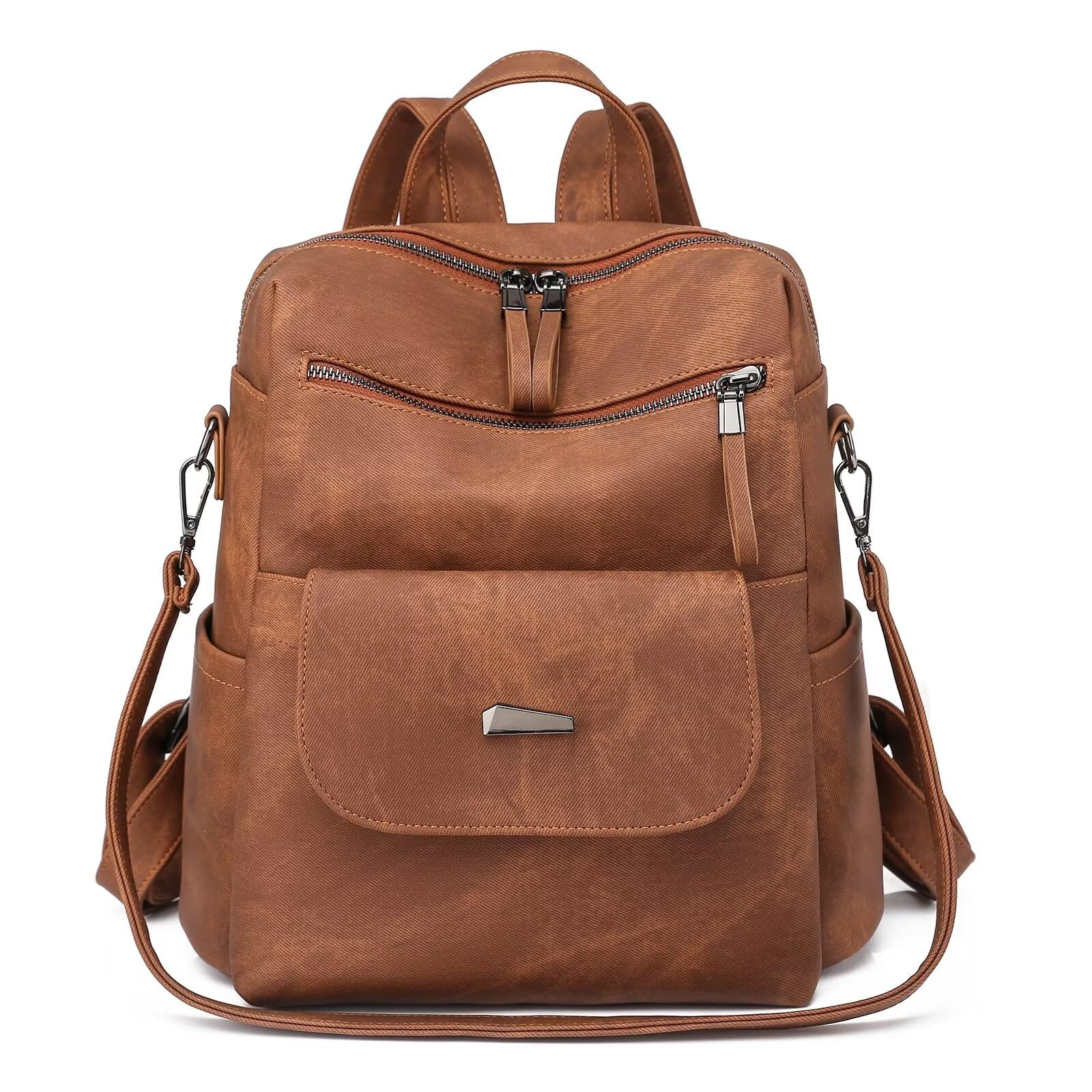 Women's PU Leather Backpack Purse - Fashion Travel Shoulder Bag for Work & Outings