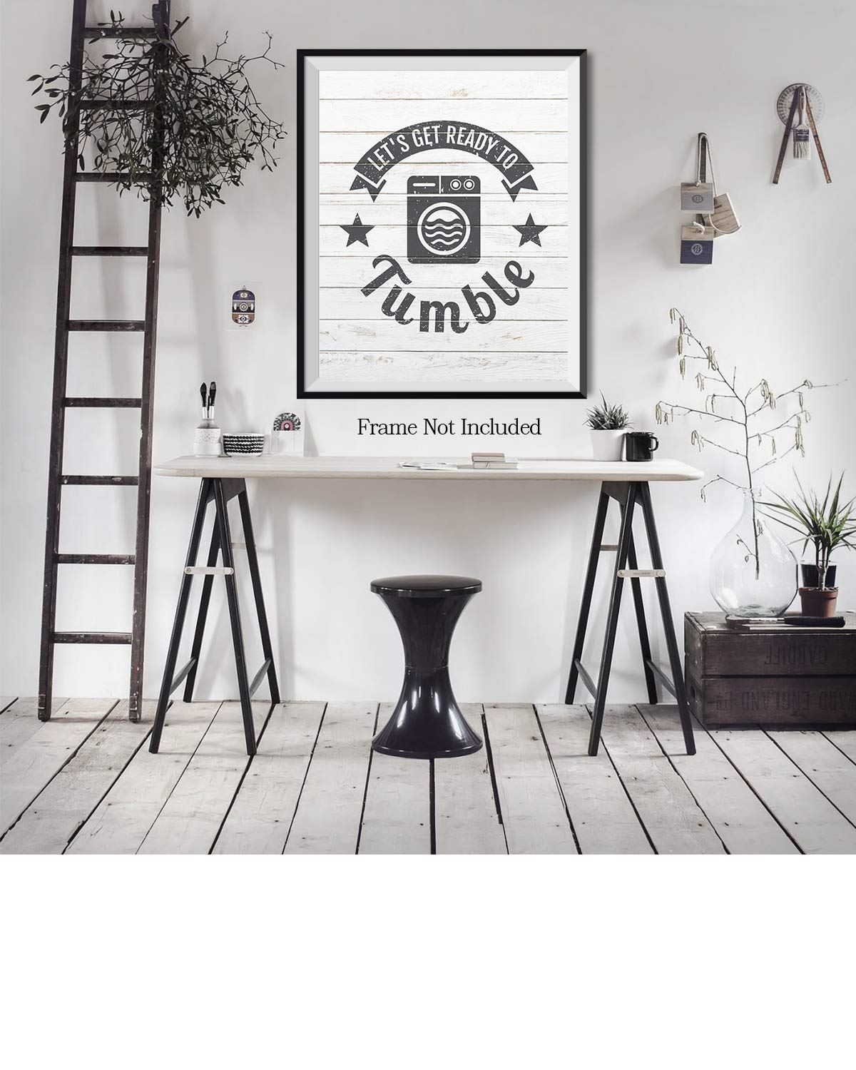 32x40-inch Unframed Canvas Wall Art Decor Print - Perfect for Laundry Room & Home Decor | Let's Get Ready to Tumble