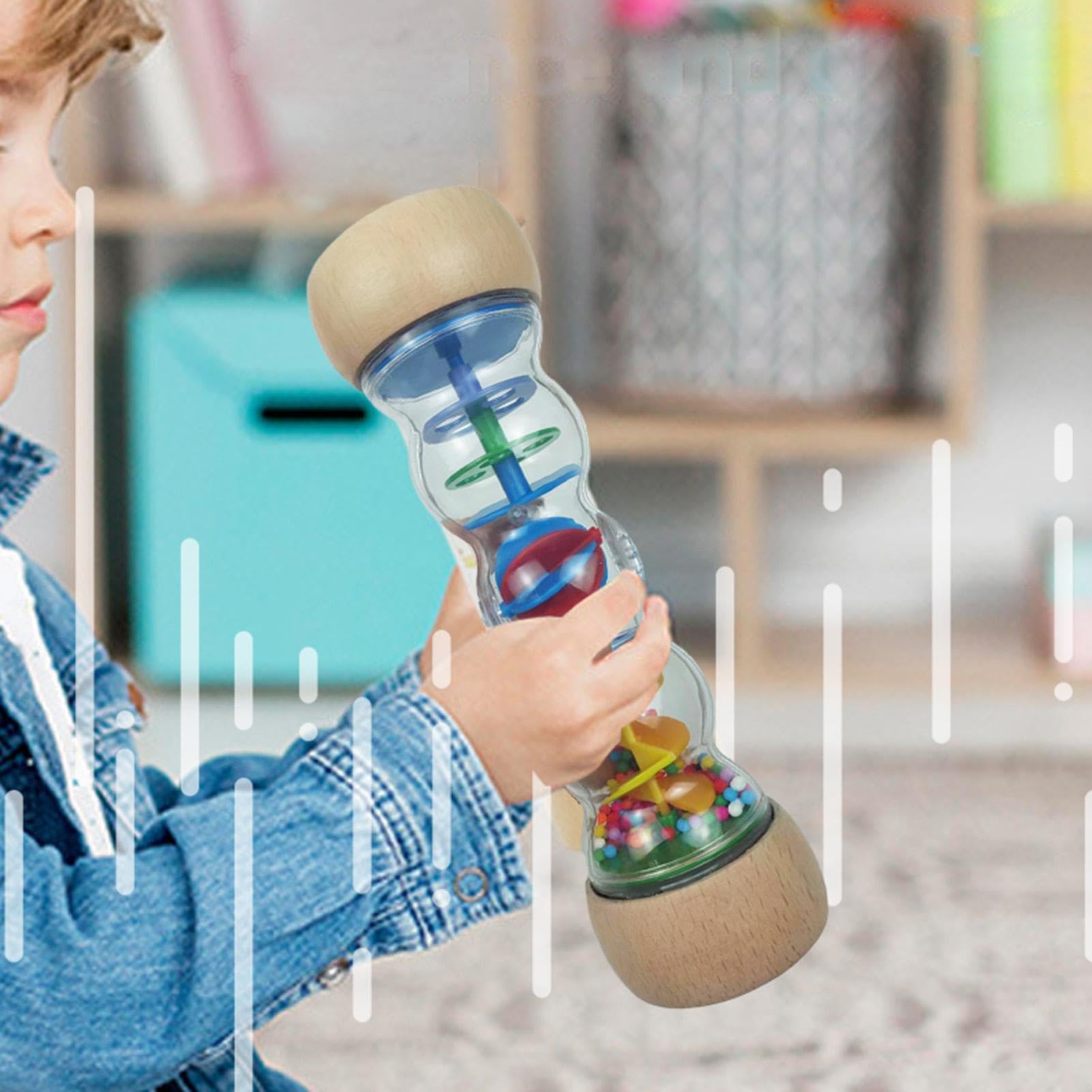 Rain Stick Sensory Toy - Rain Maker Musical Instrument Shaker with Relaxing Rainfall Sounds for Kids, Stress Relief & Meditation | Perfect for Playtime, Therapy & Relaxation
