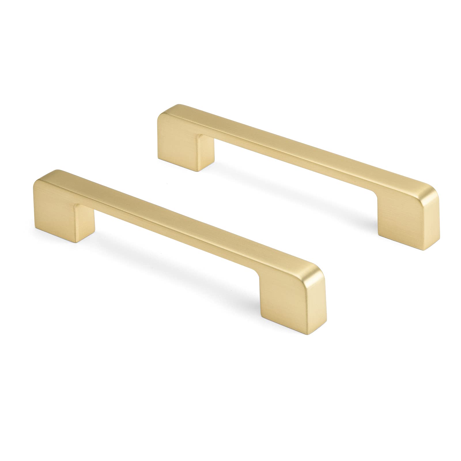 50-Pack Gold 5-Inch Square Cabinet Pulls - Premium Zinc Alloy Kitchen Handles for Drawers & Cupboards | Durable Dresser Hardware for Modern Home & Office Storage Solutions