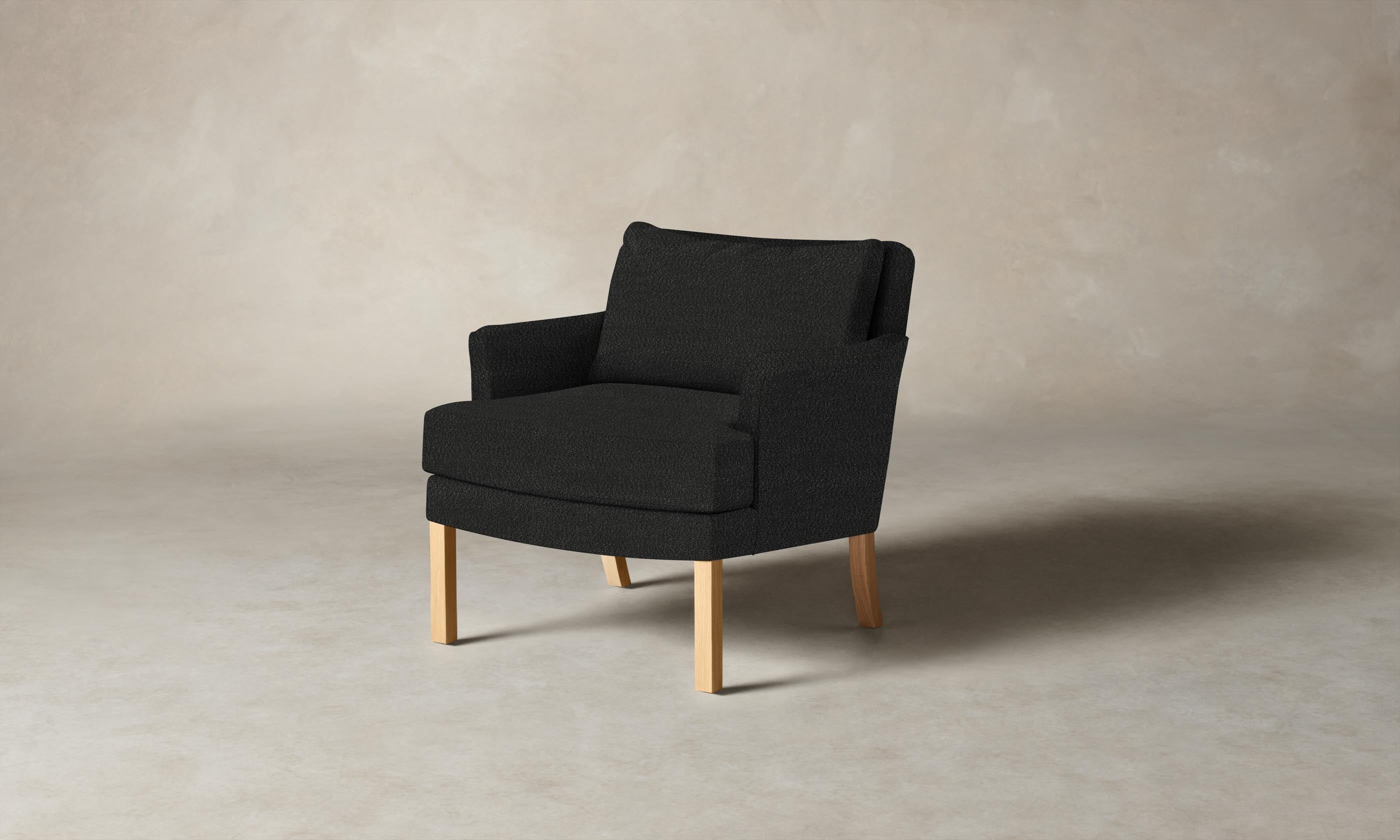 The Kaye Chair - Italian Bouclé Storm Upholstered Accent Chair for Living Room, Bedroom & Office - Modern Comfortable Lounge Seating with Soft Fabric