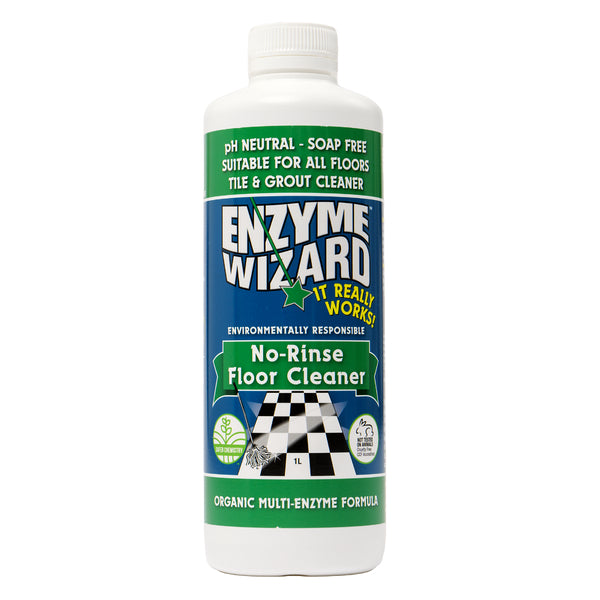 Enzyme Wizard No Rinse Floor Cleaner - Powerful Eco-Friendly Solution for Hardwood, Tile & Laminate Floors | Ideal for Homes, Offices & Pet Areas