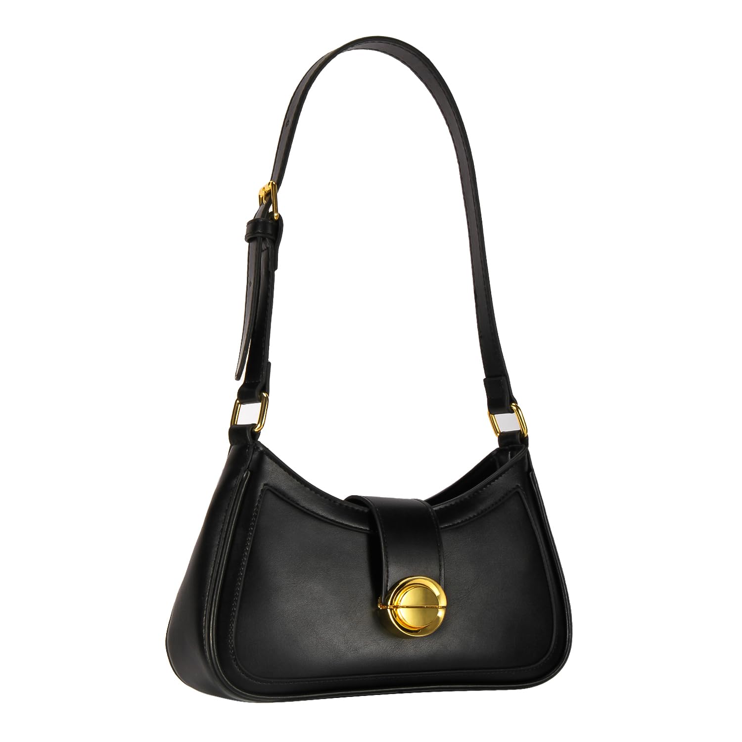Women's Black Crescent Shoulder Bag - Stylish Hobo Tote Handbag for Everyday Use | Perfect Gift for Women | Ideal for Work, Travel & Casual Outings