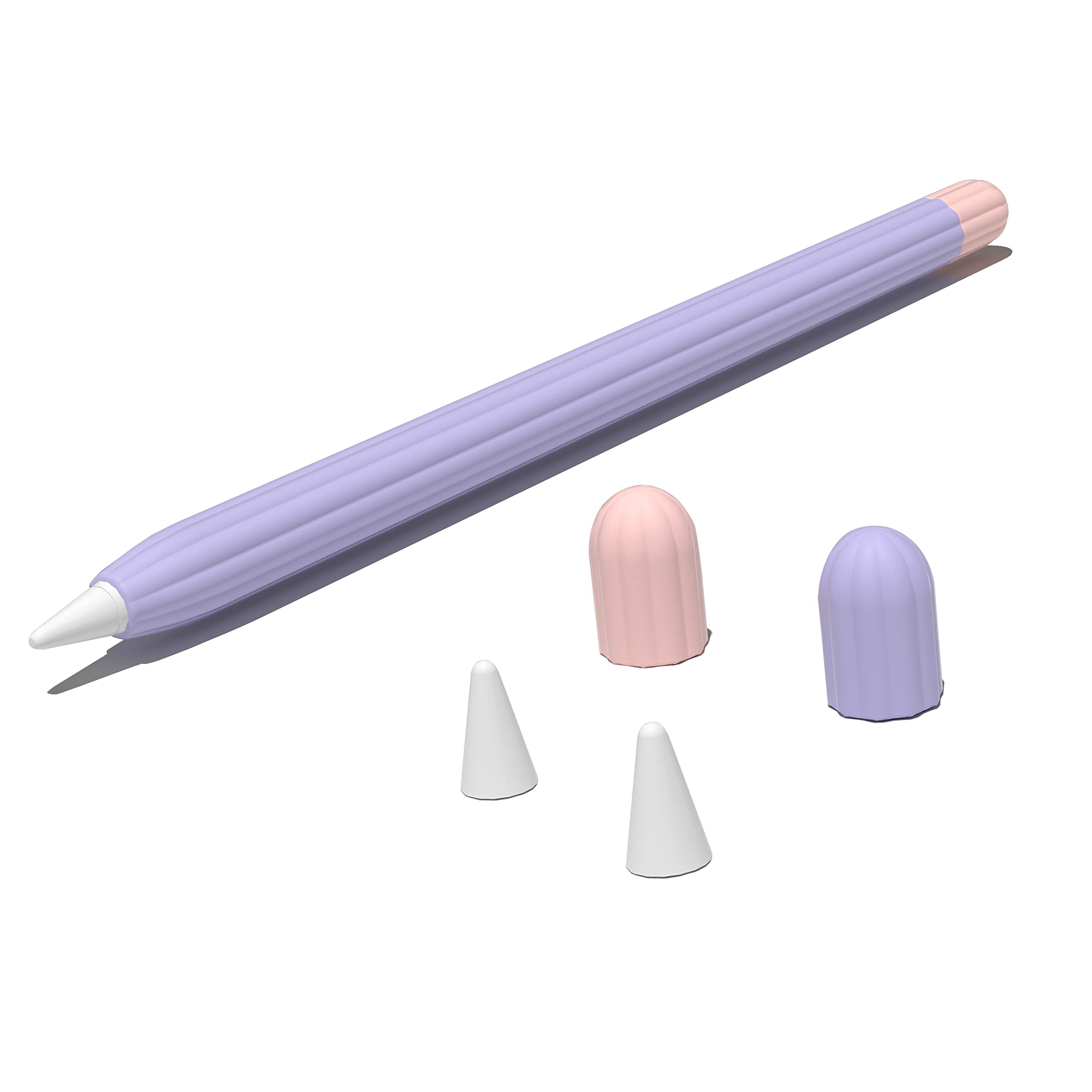 Steweap Classic Pencil Case for Apple Pencil 1st Gen - Premium Silicone Protective Sleeve with Perfect Grip & Stylish Design (Purple) | Ideal for School, Office & Travel Organization