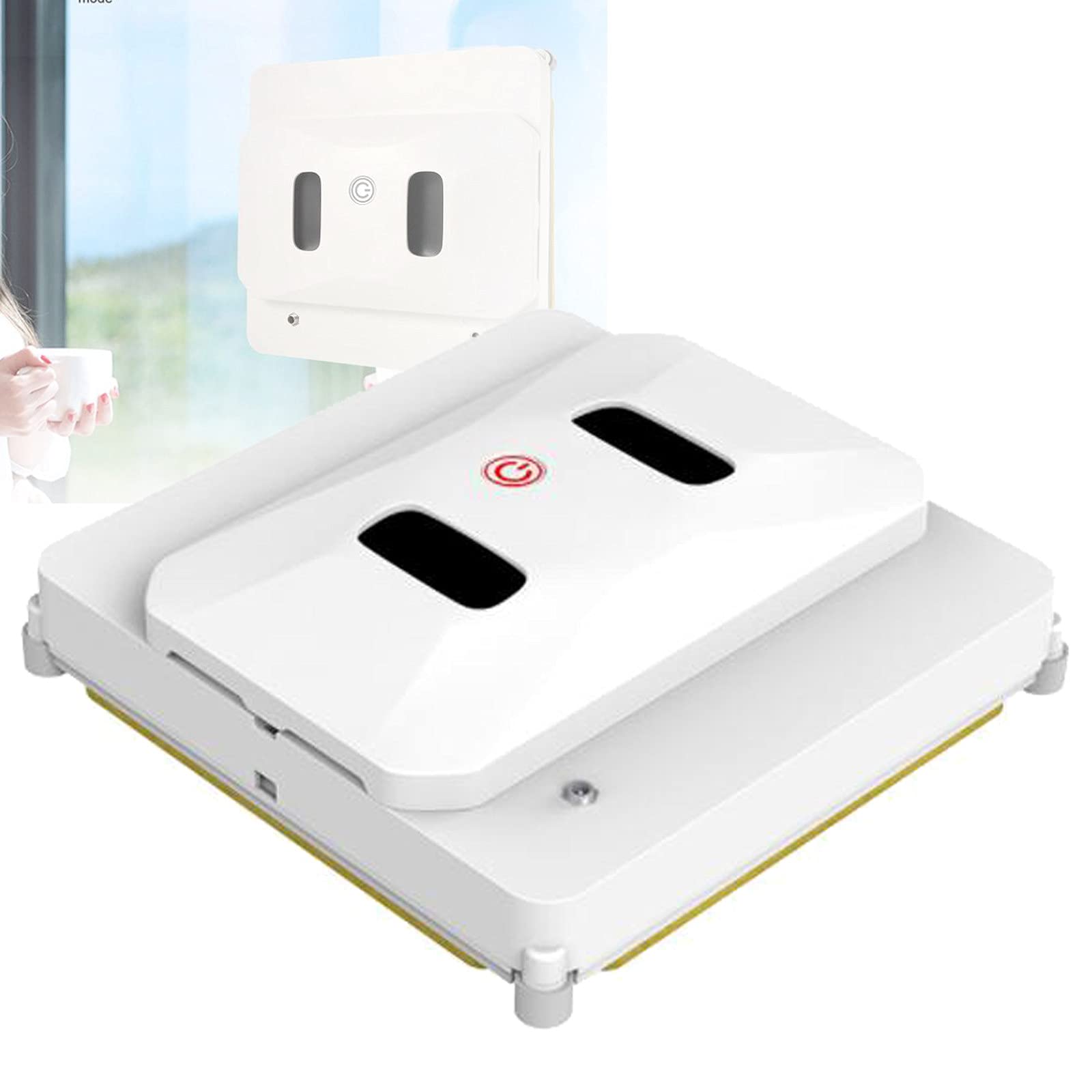Automatic Electric Window Cleaning Robot - Smart Vacuum Glass Cleaner with Remote Control & Safety Rope | Strong Suction for Spotless Windows | Perfect for High-Rise Buildings, Skylights & Hard-to-Reach Windows