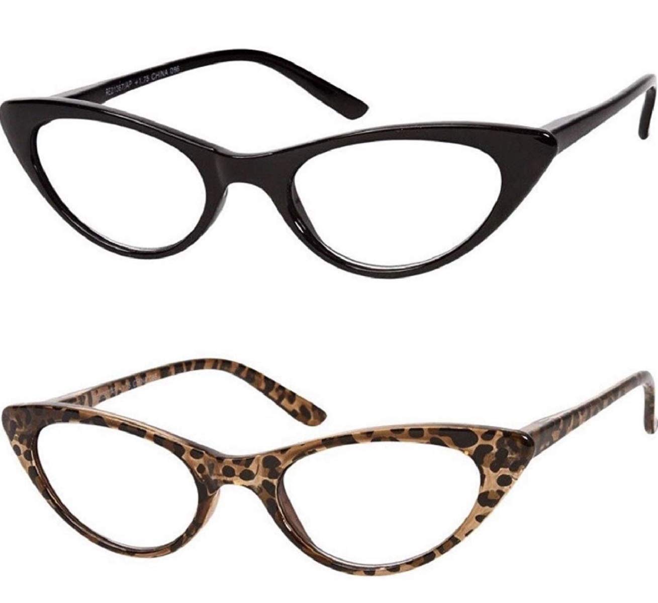 Stylish Brit Cat Eye Reading Glasses for Women - Vintage Retro Frames with Clear Lenses - Perfect for Reading, Office Work & Fashion Accessories