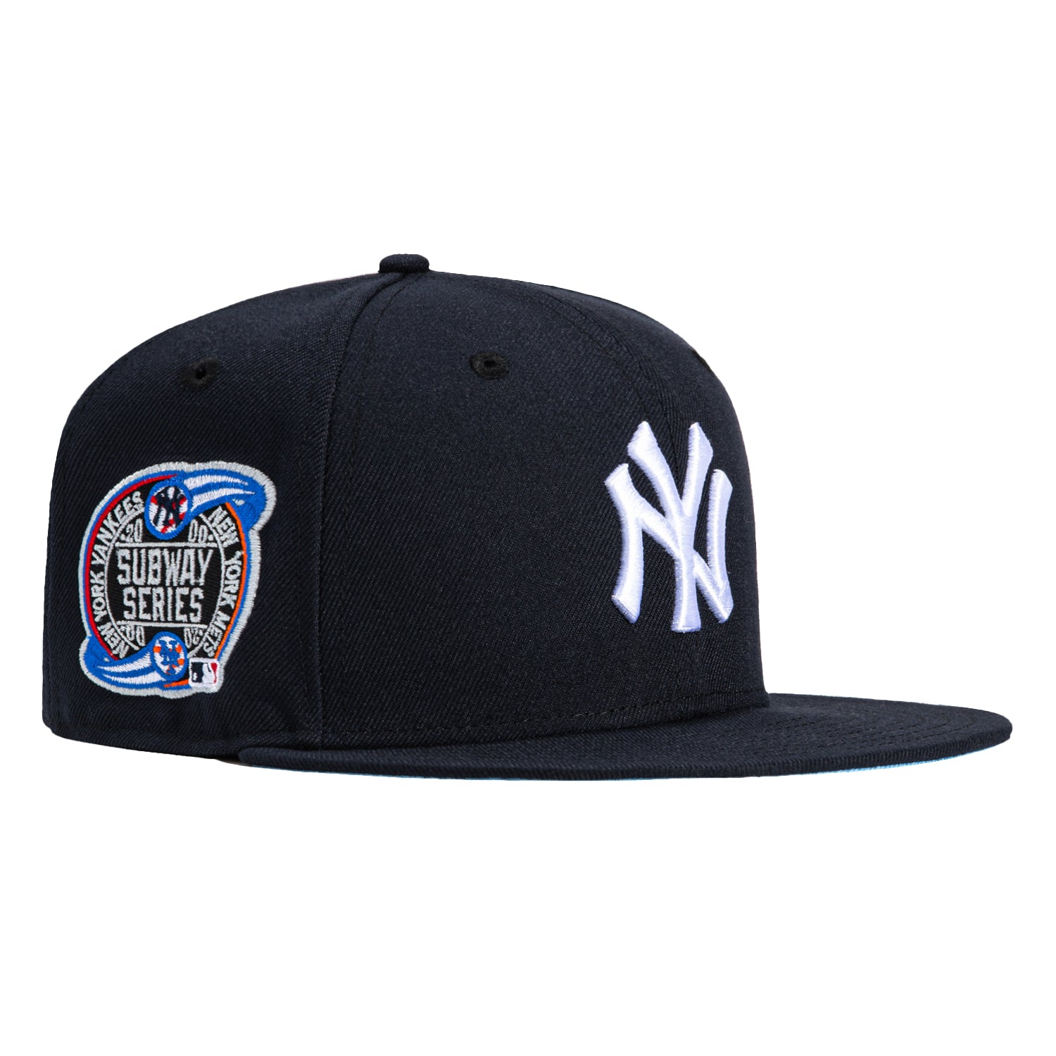 New Era 59Fifty New York Yankees Subway Series Patch Adjustable Baseball Cap - Navy Blue Fitted Hat for Men & Women - Perfect for Baseball Games, Streetwear Fashion & Yankees Fans