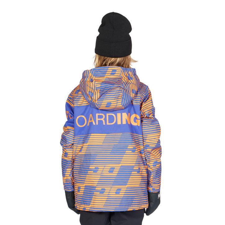 DC Propaganda Kids' Blue & Orange Snow Jacket - Waterproof Winter Coat for Boys & Girls - Perfect for Skiing, Snowboarding & Outdoor Adventures