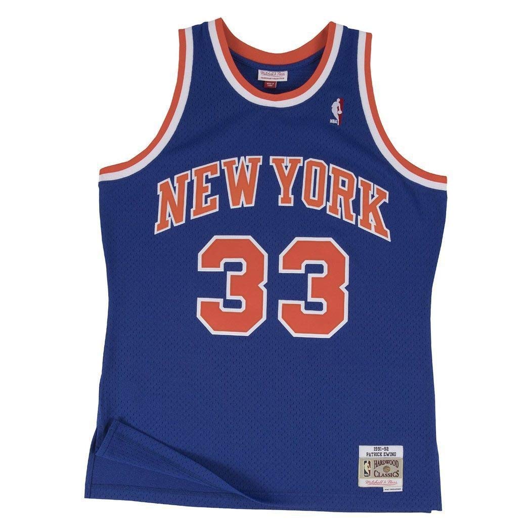 Authentic Mitchell & Ness NBA Swingman Jersey - Patrick Ewing #33 New York Knicks Throwback Basketball Jersey for Men | Perfect for Game Day, Fan Events & Sports Collectors