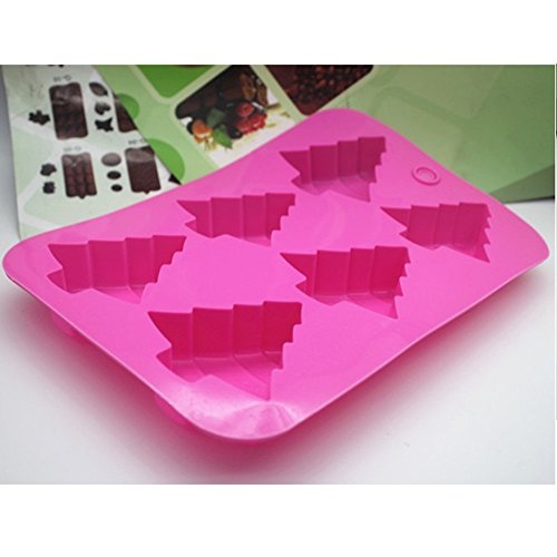 Allforhome 6-Piece Christmas Tree Silicone Soap Molds Set - Pine Tree Muffin Cups for Handmade Soap, Polymer Clay, Jelly, Biscuit & DIY Crafts | Perfect for Holiday Baking, Soap Making & Christmas Decorations