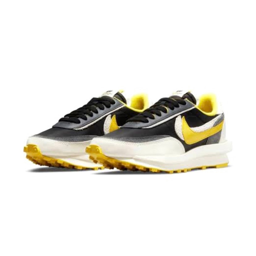 Nike x Sacai x Undercover LD Waffle Sneakers - Black & Bright Citron Colorway - Limited Edition Collaboration - Perfect for Streetwear & Casual Fashion