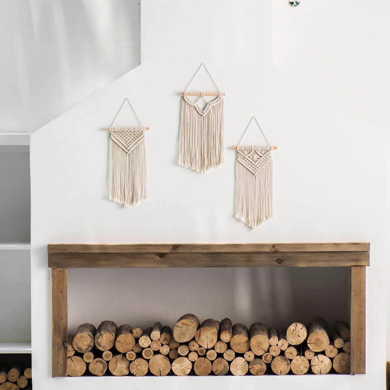 Boho Macrame Wall Hanging Handwoven Wall Decor - 8