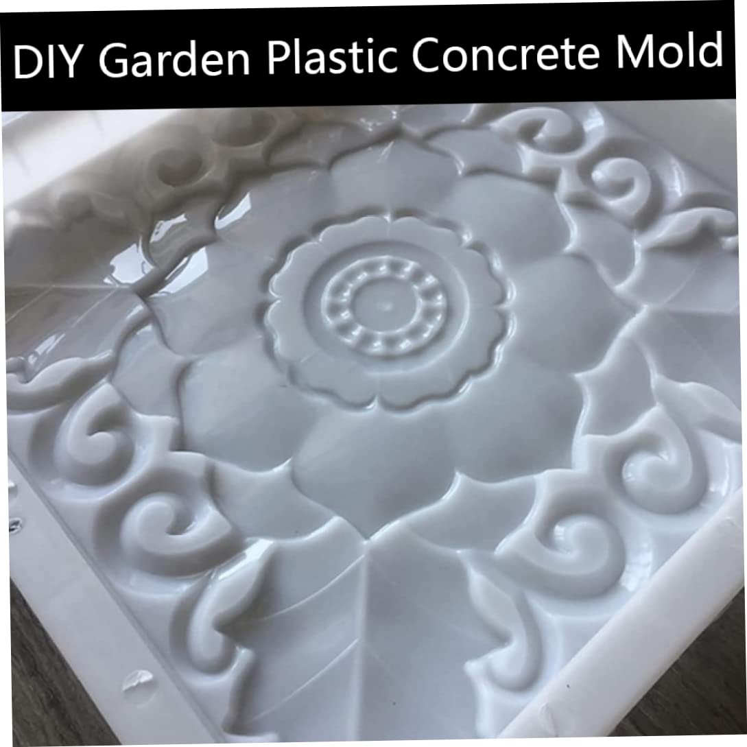 Lotus Shaped Square Paving Mould - Reusable Concrete Cement Mold for Garden Stepping Stones, Walkway & Wall Pavement - Perfect for DIY Pathways, Patios and Landscape Design Projects