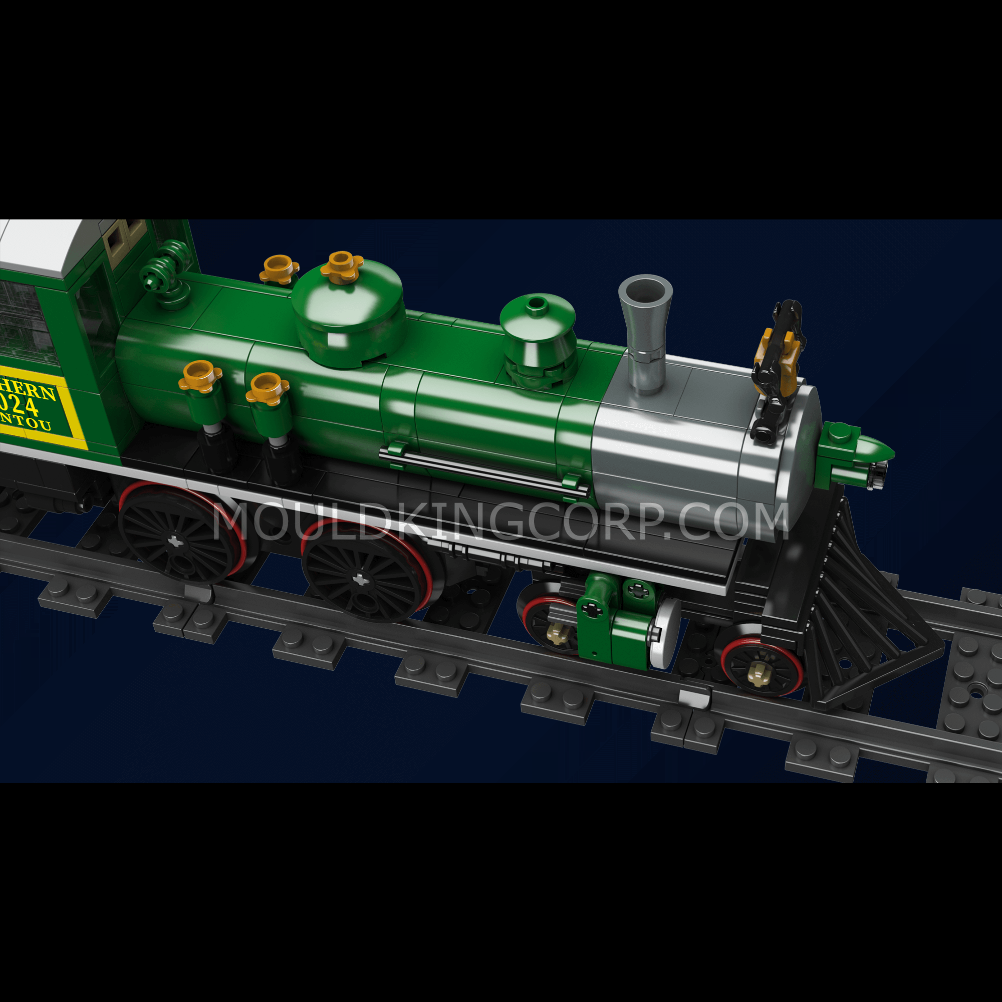 Mould King 12024 4-4-0 Steam Locomotive Building Blocks Set | 1,212 PCS | Model Train Toy for Adults & Kids | Perfect for Collectors, DIY Projects & Home Decoration