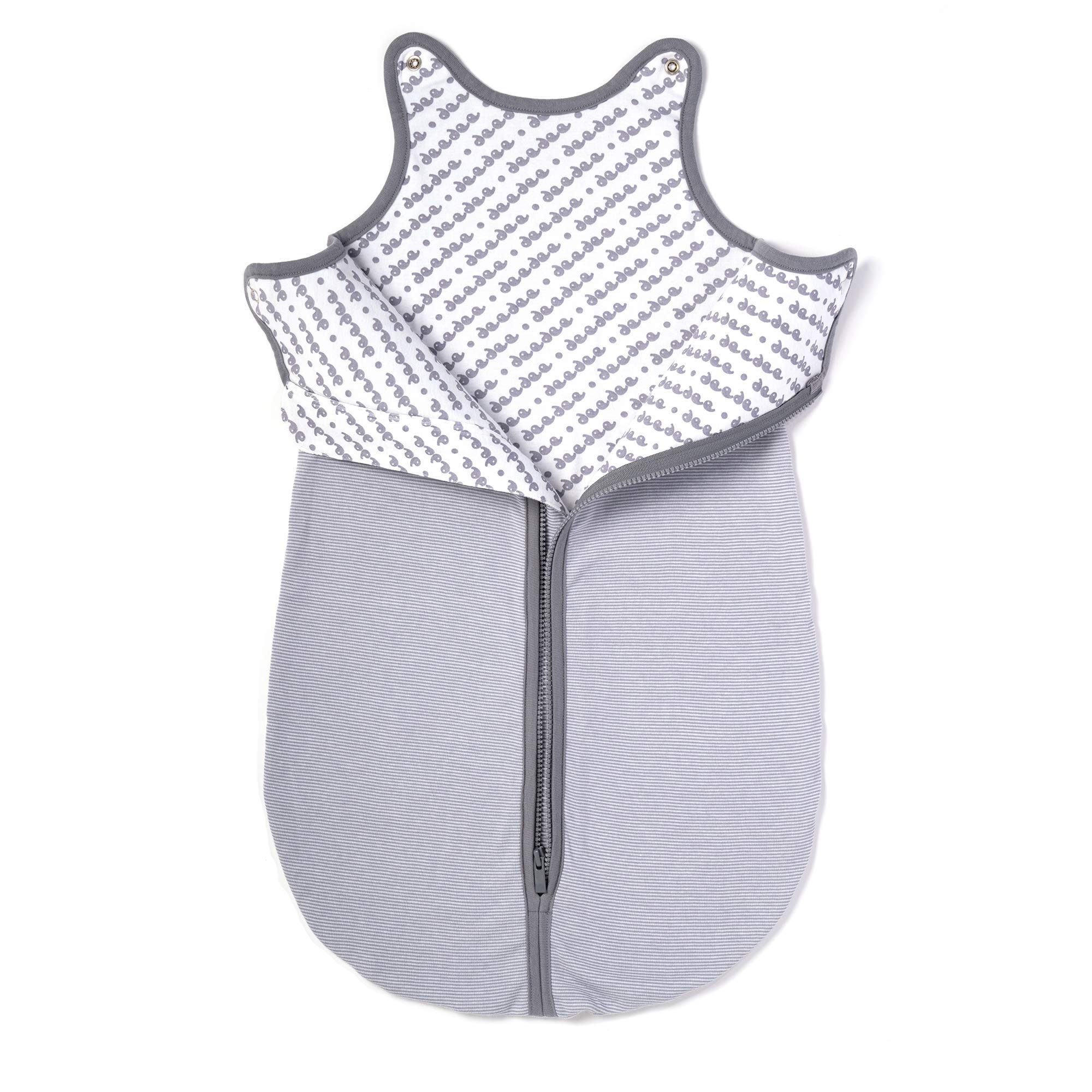 **DeeDee Baby Wearable Blanket - Soft & Safe Sleeping Sack for Infants & Toddlers (18-36 Months) | Lightweight Sleep Nest for Cozy Nights | Gray Stripes Design | Perfect for Nursery, Travel & Daycare**
