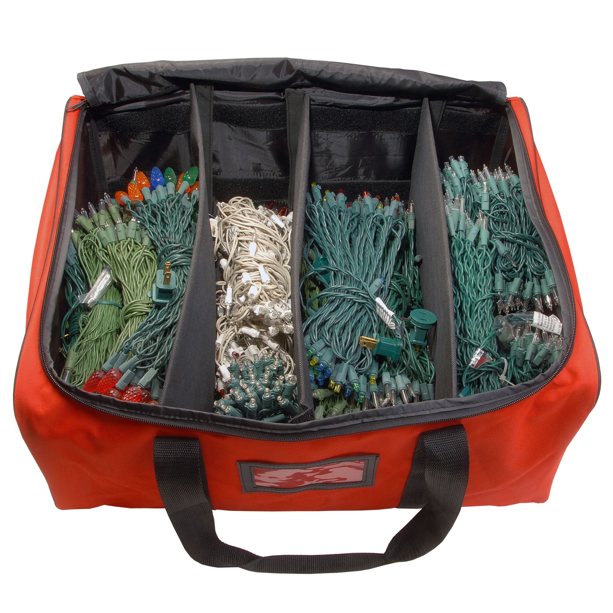 20 Inch Christmas Light Storage Bag - Durable Reusable Organizer for Holiday Decorations - Perfect for Indoor and Outdoor Use