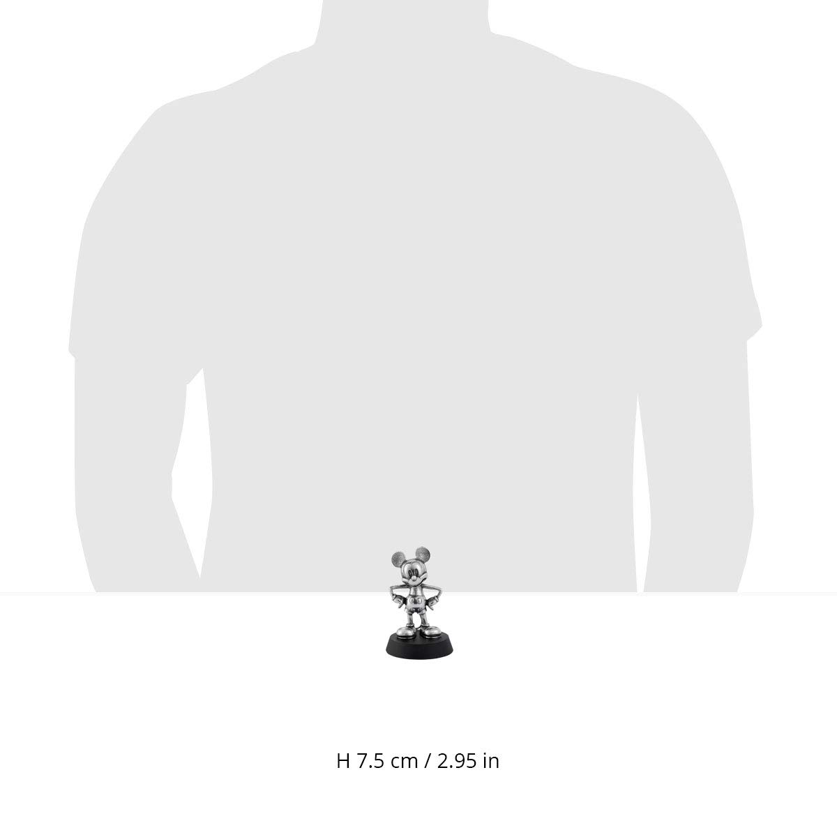 Royal Selangor Pewter Mickey Mouse Statue - Steamboat Willie 90th Anniversary Collectible Gift, Handcrafted Tin Figurine for Disney Fans, Home Decor & Office Display