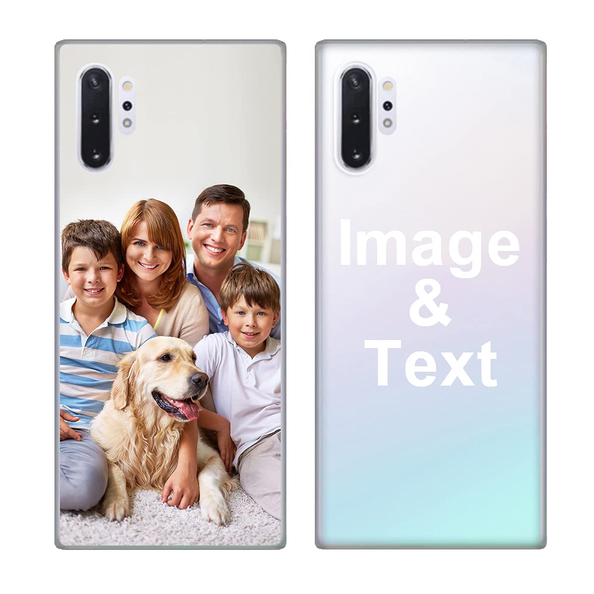 Styletify Customized Photo Case for Samsung Galaxy Note 10 - Personalized Picture Shockproof Silicone Cover | Soft Candy Clear Protective Phone Case | Perfect Father's Day & Birthday Gift | Ideal for Daily Use, Travel & Special Occasions