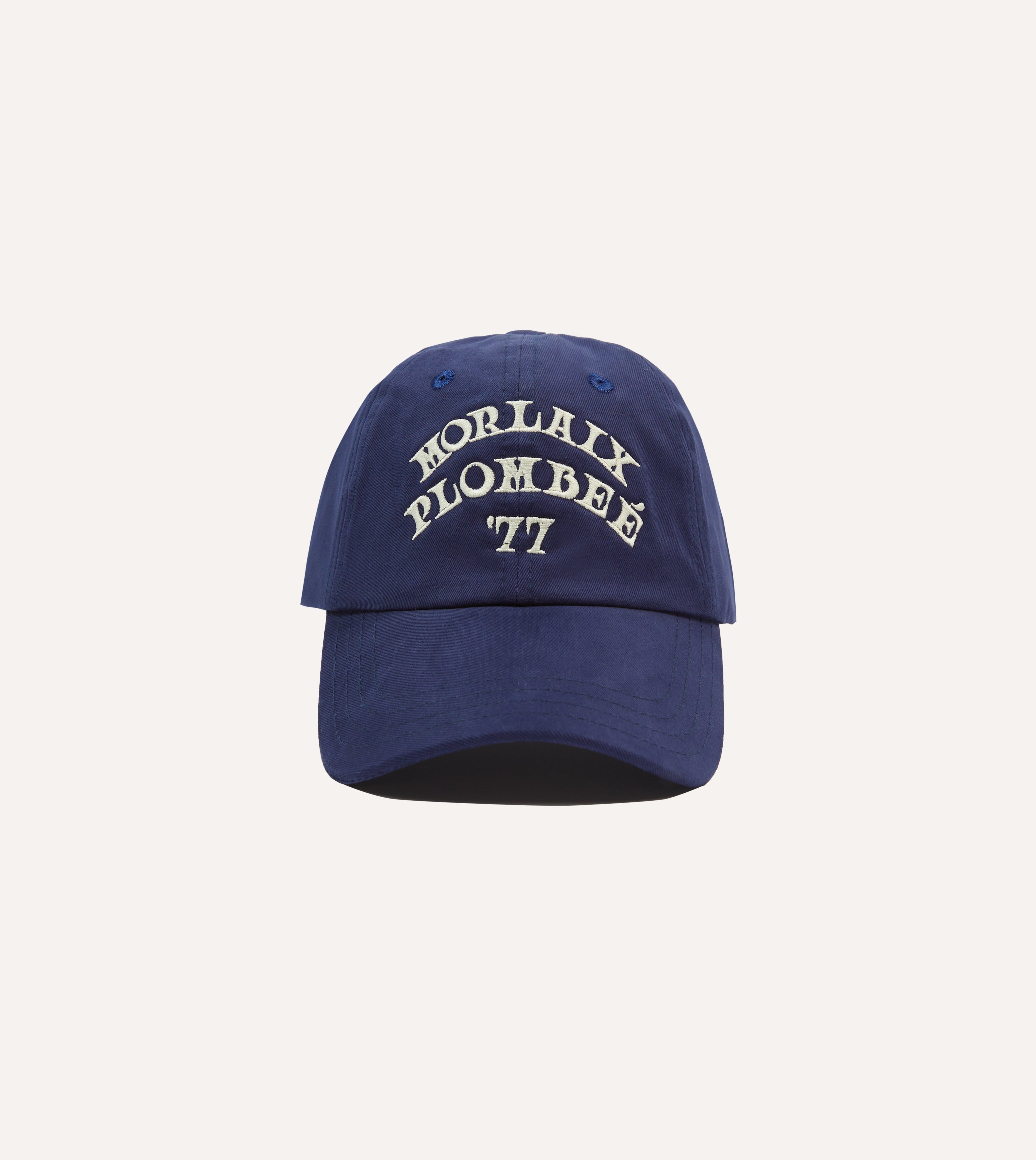 Vintage Navy Morlaix Plombeé '77 Cotton Twill Baseball Cap for Men - Retro Casual Hat for Outdoor Sports, Streetwear & Everyday Fashion