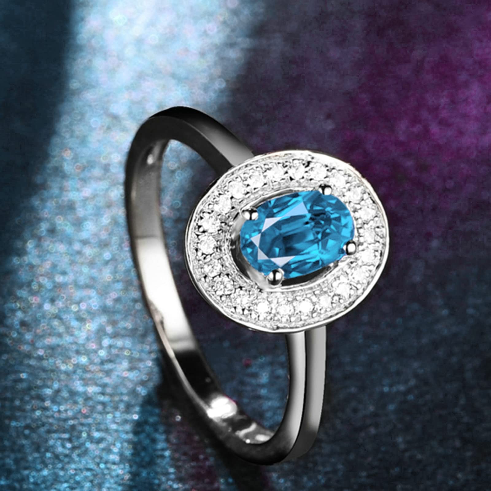 Gualiy Sterling Silver Anniversary Rings for Women & Men - Oval Cubic Zirconia Wedding, Engagement & Promise Rings (Sizes 4-11) - Perfect for Anniversaries, Proposals & Romantic Gifts