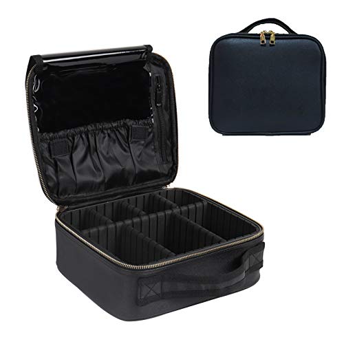 Professional WENSEN Makeup Train Case - Portable Travel Cosmetic Bag with Adjustable Dividers for Women | Organize Makeup, Toiletry, Jewelry & Digital Accessories | Perfect for Travel, Salon & Home Storage
