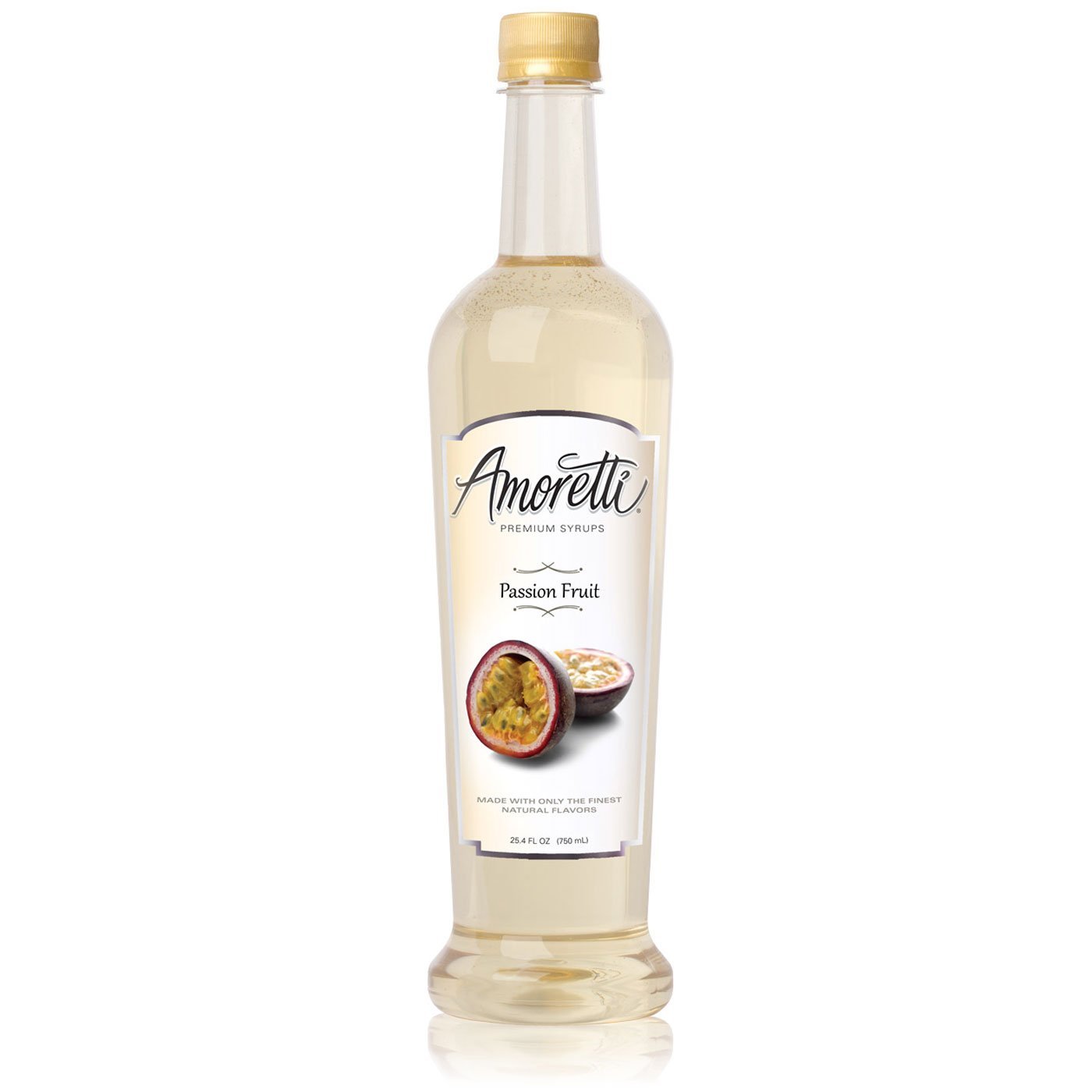 Amoretti Premium Passion Fruit Syrup - 750mL Bottle | Natural Flavoring for Cocktails, Desserts & Beverages | Perfect for Mixing, Baking & Coffee Drinks