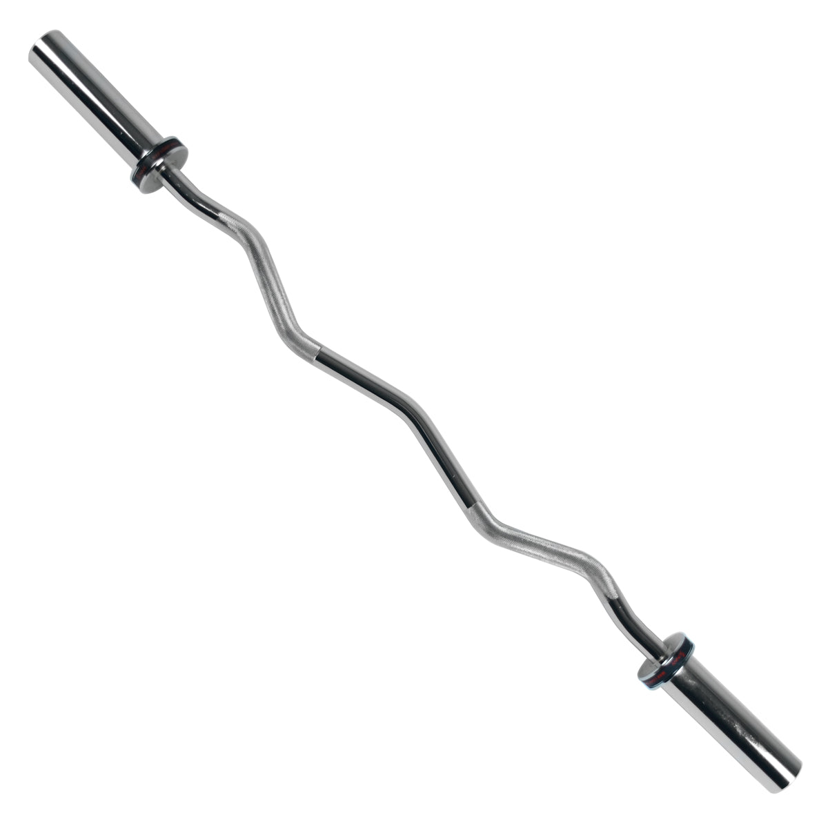 47-Inch Olympic Curl Bar with Ring Collars - Heavy Duty Weightlifting Bar for Home Gym & Strength Training