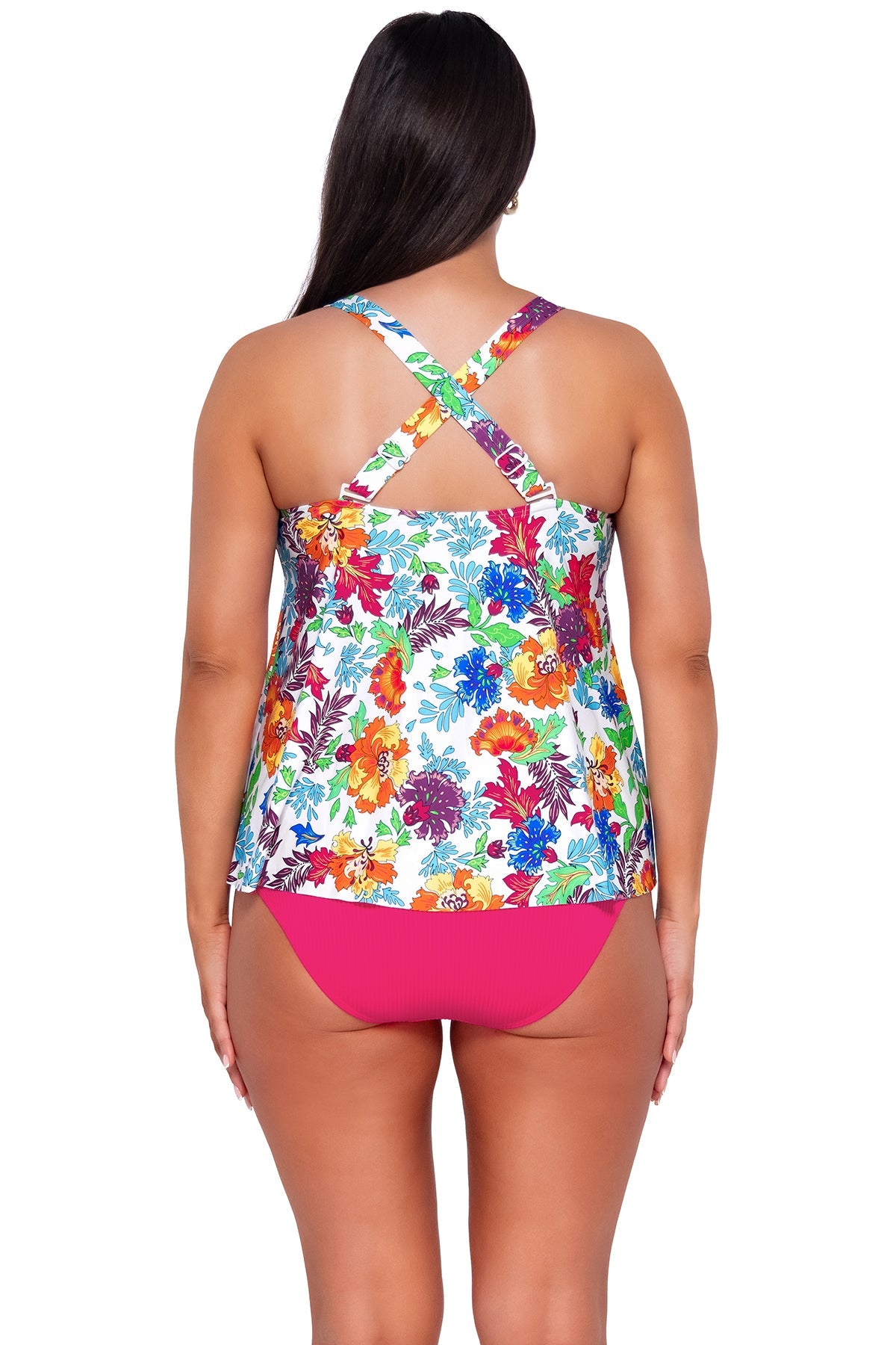 Women's Floral Print Tankini Bikini Top - Escape Camilla Flora Sadie Swimwear for Beach, Pool & Vacation | Sunsets Collection