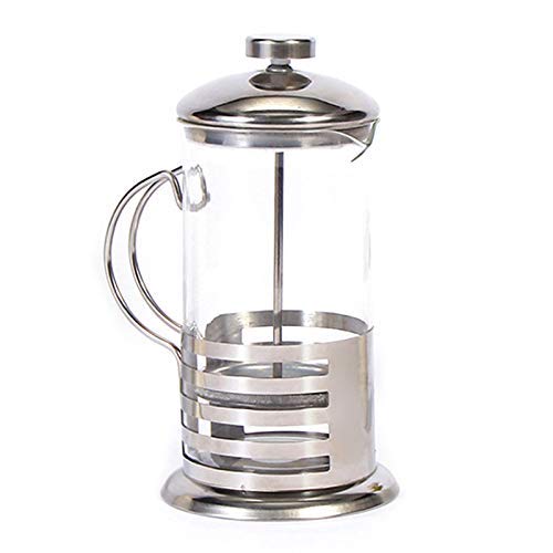 Premium Manual Coffee Espresso Maker - Stainless Steel French Press with Glass Teapot & Percolator Filter (350ml) for Home, Office & Camping Use