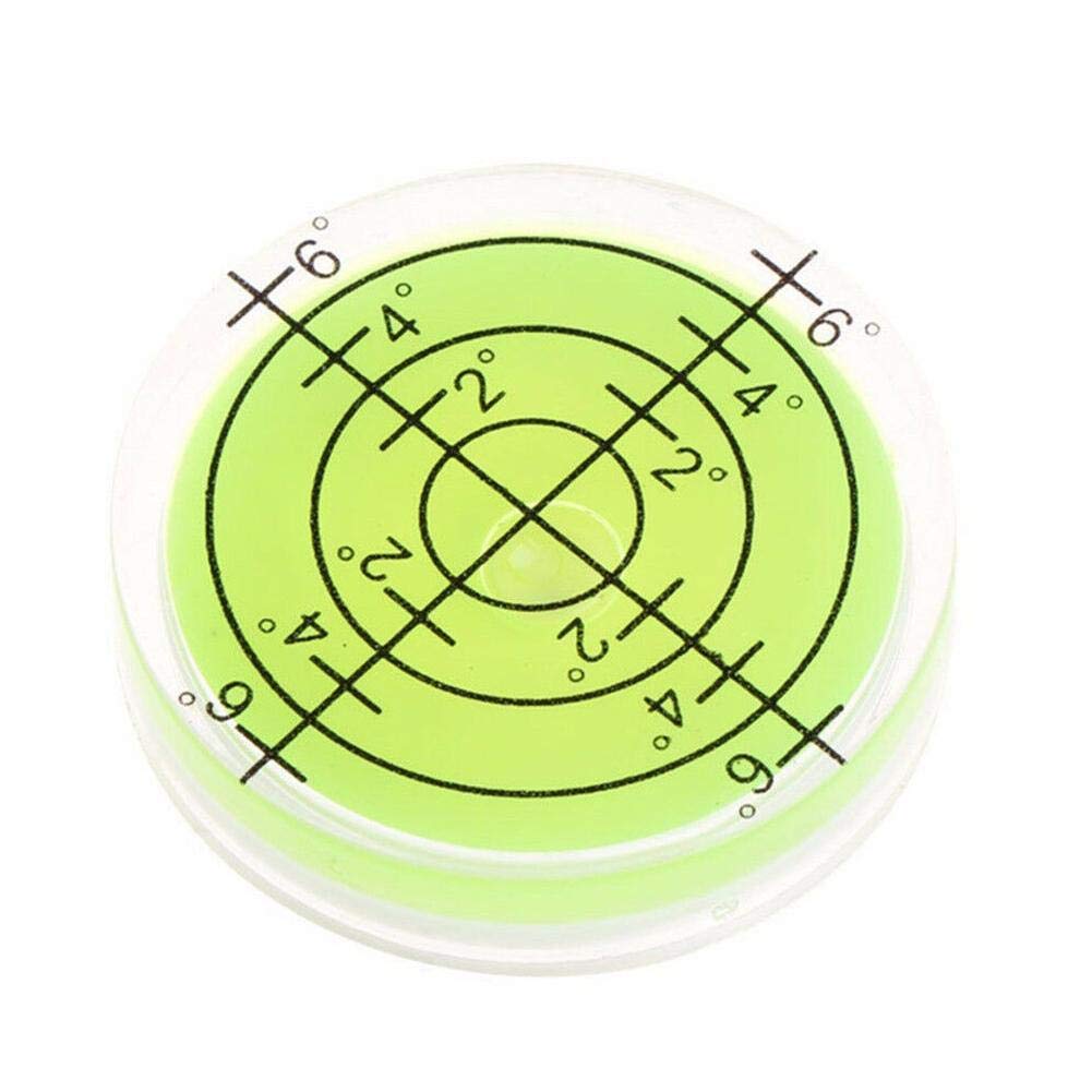 Bubble Spirit Levels - 32x7mm Circular Surface Level Inclinometer for Camera, RV, Turntable & Telescope Tripod Alignment - Precision Leveling Tool for Photography, Home Improvement & DIY Projects