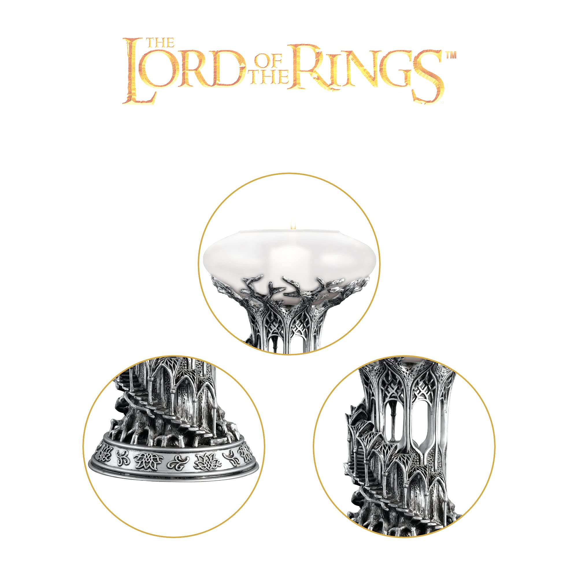 The Noble Collection - Lord of The Rings Lothlorien Candle Holder | Elven-Inspired Home Decor | Perfect for Fantasy Themed Parties & Gift Giving