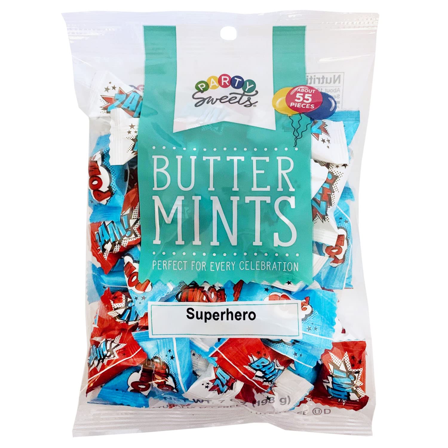 Superhero Themed Party Mints - Bulk Pack of 300 Refreshing Breath Mints for Superhero Birthday Parties, Comic Con Events & Cosplay Celebrations