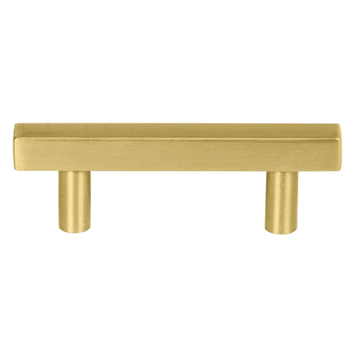 3 Inch Gold Cabinet Handles - Brushed Brass Drawer Pulls for Kitchen & Bathroom - Stainless Steel Dresser Knobs - Perfect for Modern Cabinets, Vanities & Furniture Hardware Upgrade
