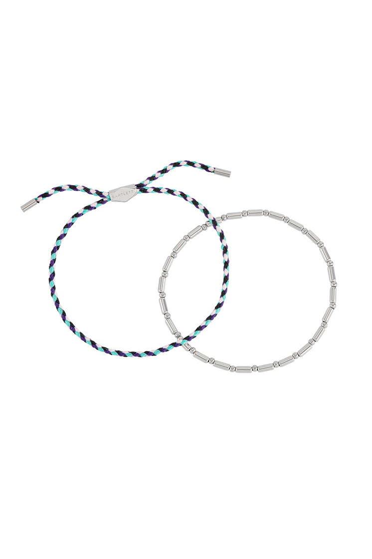 Stylish Men's Blue Cord & Beaded Stretch Bracelet Set - Adjustable Beaded Bracelets for Men, Perfect for Casual Wear, Gifts & Everyday Fashion Accessories
