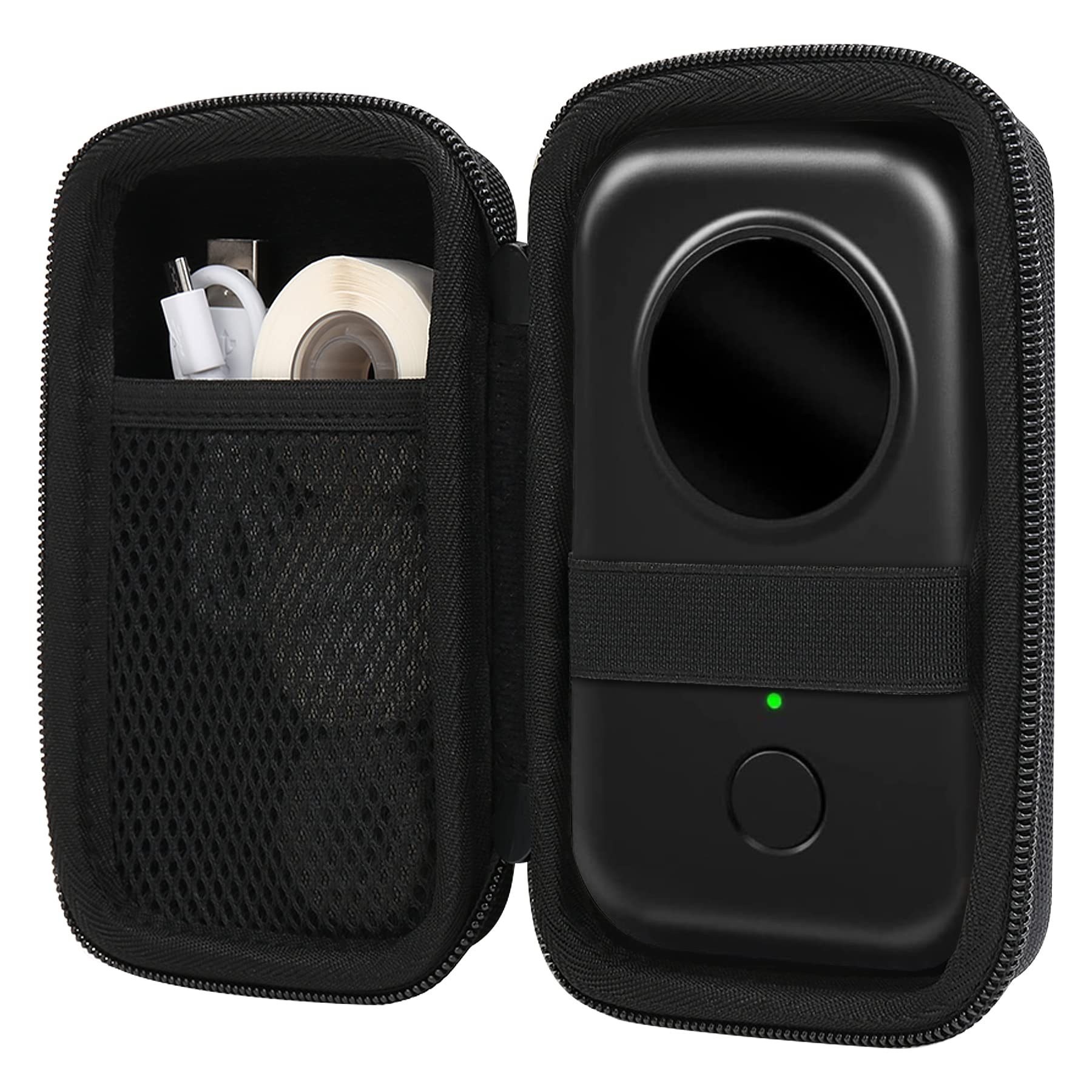 Aenllosi Hard Storage Case for Phomemo D30 Bluetooth Mini Label Printer - Protective Cover, Travel & Office Organizer (Black) - Perfect for Home, Office & On-the-Go Labeling Needs