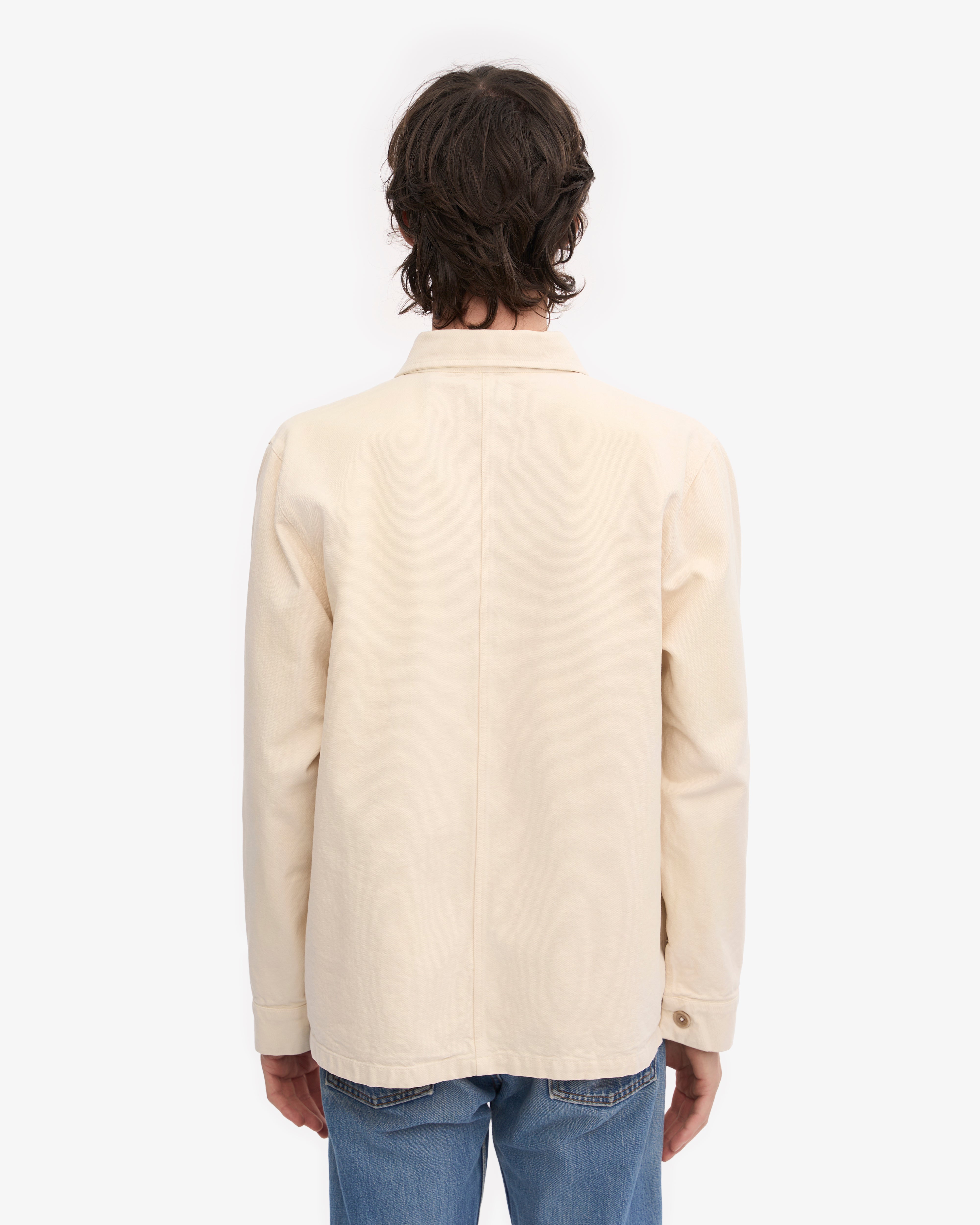 Organic Workwear Jacket for Men & Women | Ivory White Cotton Twill Jacket | Durable & Comfortable for Outdoor Work, Gardening & Casual Wear