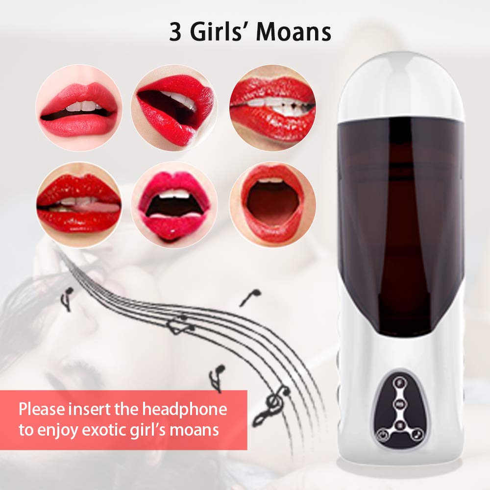 WeDol Automatic Male Masturbator Cup - 10 Thrusting Speeds & 10 Vibration Modes with Heating Function, Realistic Vagina Stroker for Oral & Dual Stimulation | Perfect for Solo Play, Couples Fun & Discreet Adult Pleasure