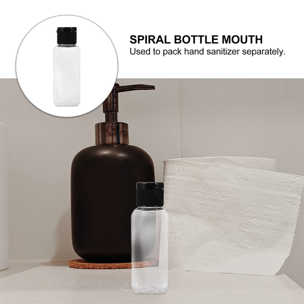 EXCLUZO 20 Pack Clear Travel Bottles 50ml - Leak-Proof Flip Top Refillable Toiletry Containers for Shampoo, Lotion, Conditioner & Cosmetics | Perfect for Air Travel, Gym, Camping & Vacation Essentials
